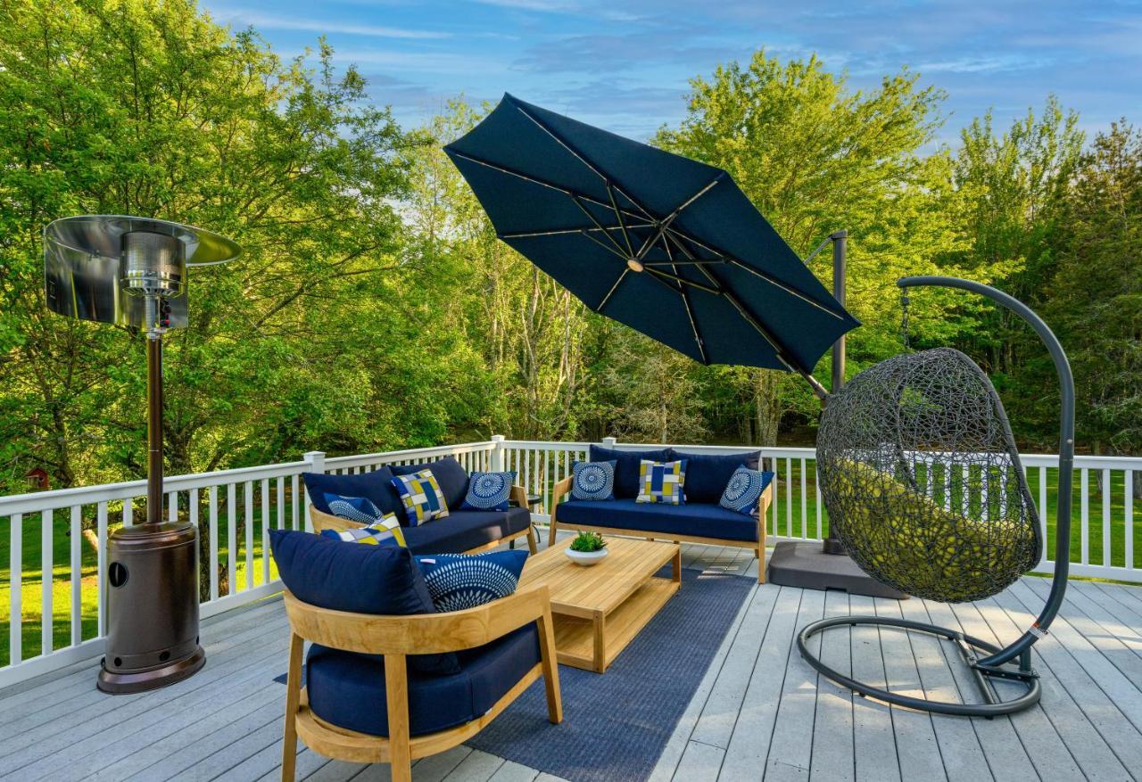Mountain Blue Vista - Luxury Retreat Near Ski Resorts With Pond, Firepit And Hot Tub Windham Exterior foto