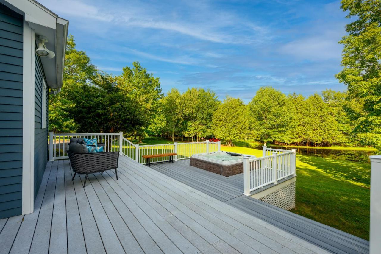 Mountain Blue Vista - Luxury Retreat Near Ski Resorts With Pond, Firepit And Hot Tub Windham Exterior foto