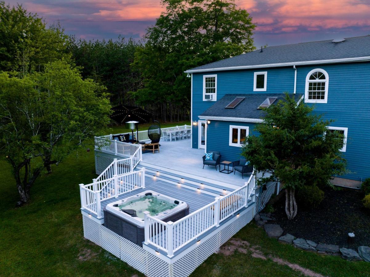 Mountain Blue Vista - Luxury Retreat Near Ski Resorts With Pond, Firepit And Hot Tub Windham Exterior foto